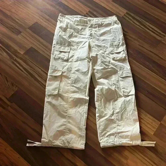 Faded Rose Essentials Cargo Cream Tan Pants size XL extra large - Picture 1 of 9